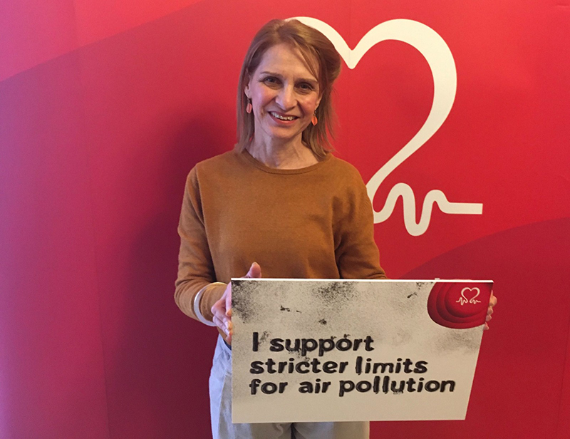 Wera Hobhouse MP with clean air zone plaque
